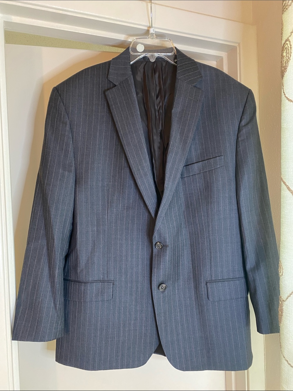 Lauren Ralph Lauren Men's Navy Pinstripe Two-Button Blazer